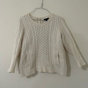 J. Crew Cream Cable Knit Sweater